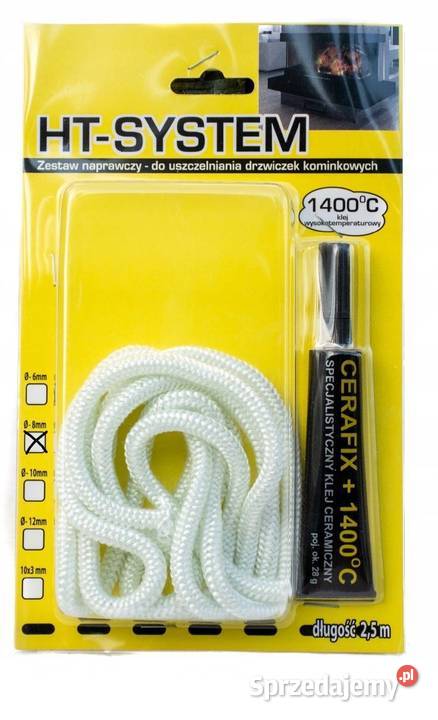 Zestaw Naprawczy Do Szyby Kominka Sznur FI 8 MM małopolskie Skawina