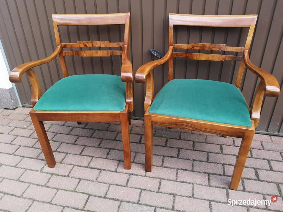 Stary Fotel Krzesło ARTDECO Orzech Gabinetowy Swarzędz