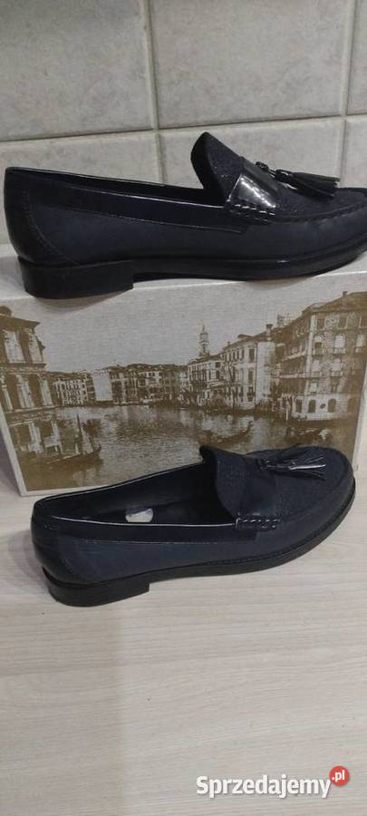 Buty mokasyny w kolorze granatowym GEOX Lublin