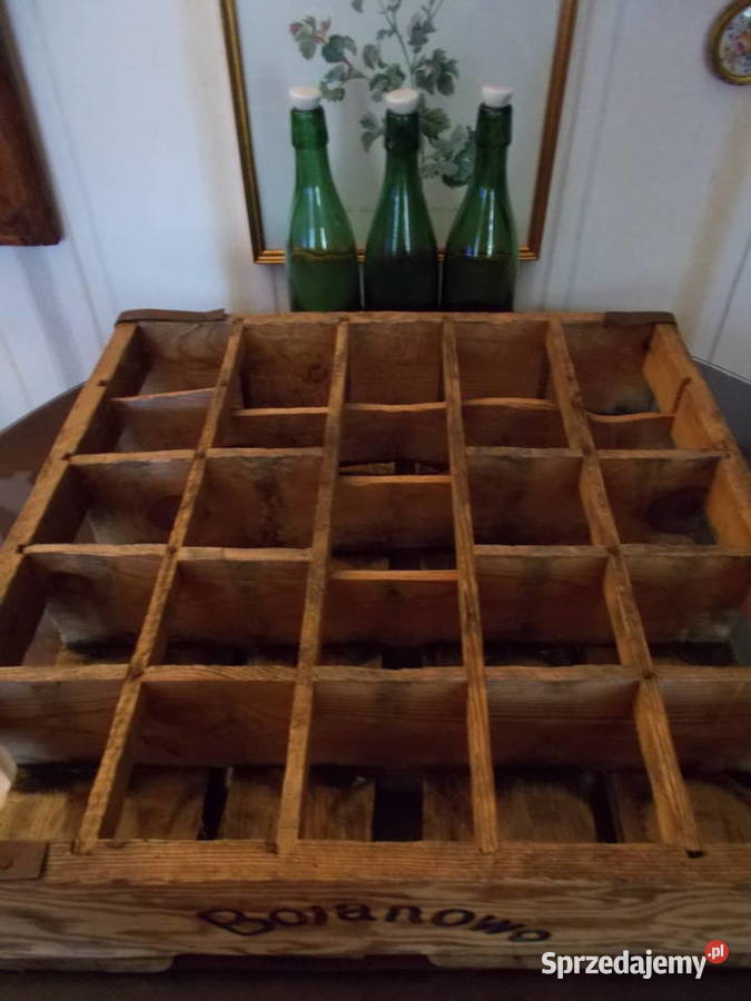 Stara Historyczna Drewniana Skrzynka Półka