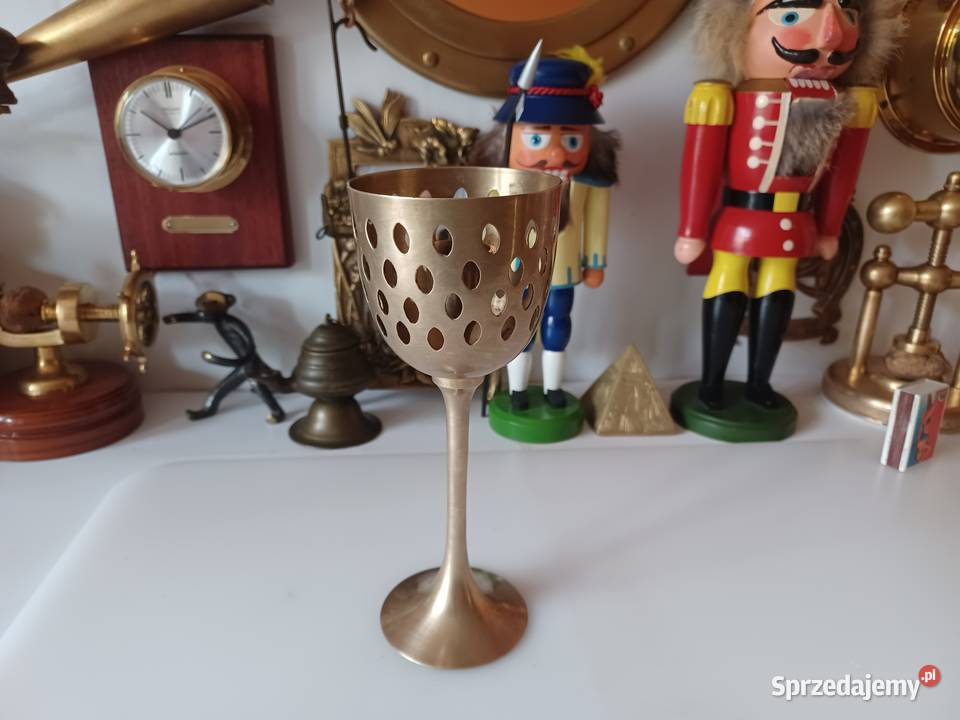 Duży piękny lampion mosiężny Kolekcja Poznań