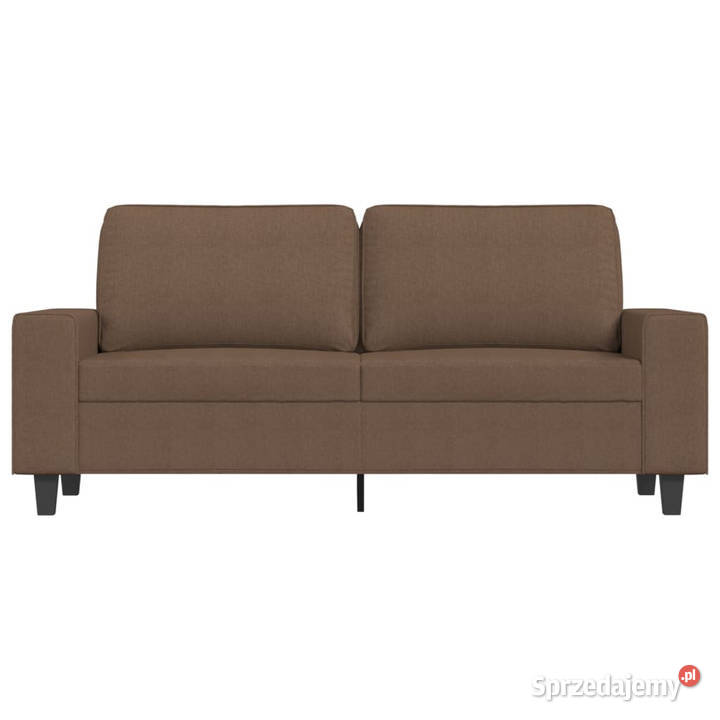 Sofa 2osobowa brązowa 140 tapicerowana tkaniną