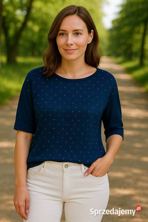 Bluzka damska z kryształkami Duże rozmiary Wieluń