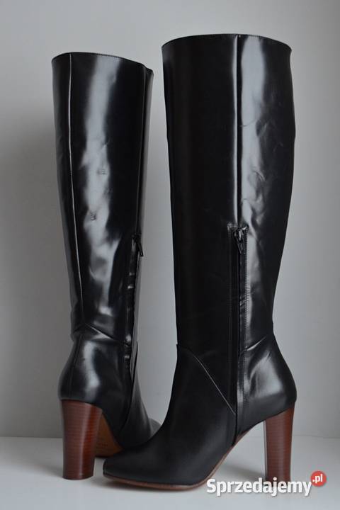 SZERSZA cholewka skóra klocek kozaki Sezane Kozaki Białystok