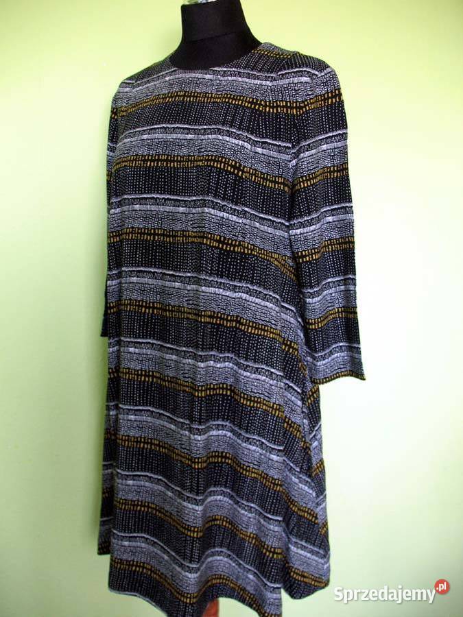 Sukienka wiskoza lekka 44 2XL biust 104 HM mazowieckie Siedlce