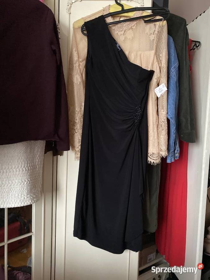 Sukienka American living czarna asymetryczna na czarny Moda i Styl sprzedam