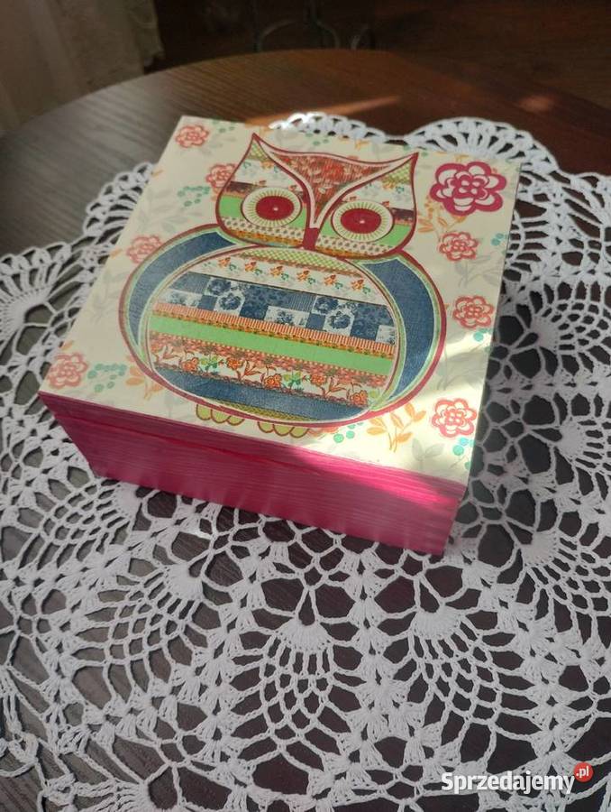 Piękna szkatułka decoupage z sową Bochnia