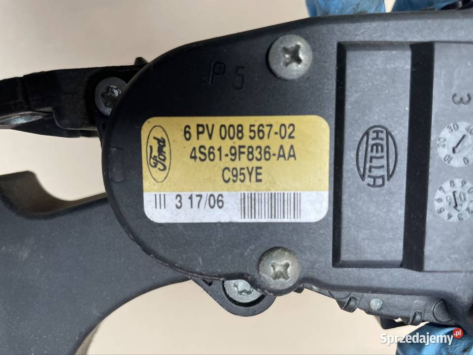 4S619F836 potencjometr pedał gazu ford fiesta