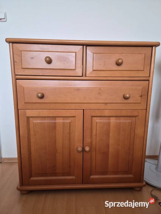 Drewniana komoda stan półka 2 szuflady 100cm mazowieckie Nowa Iwiczna