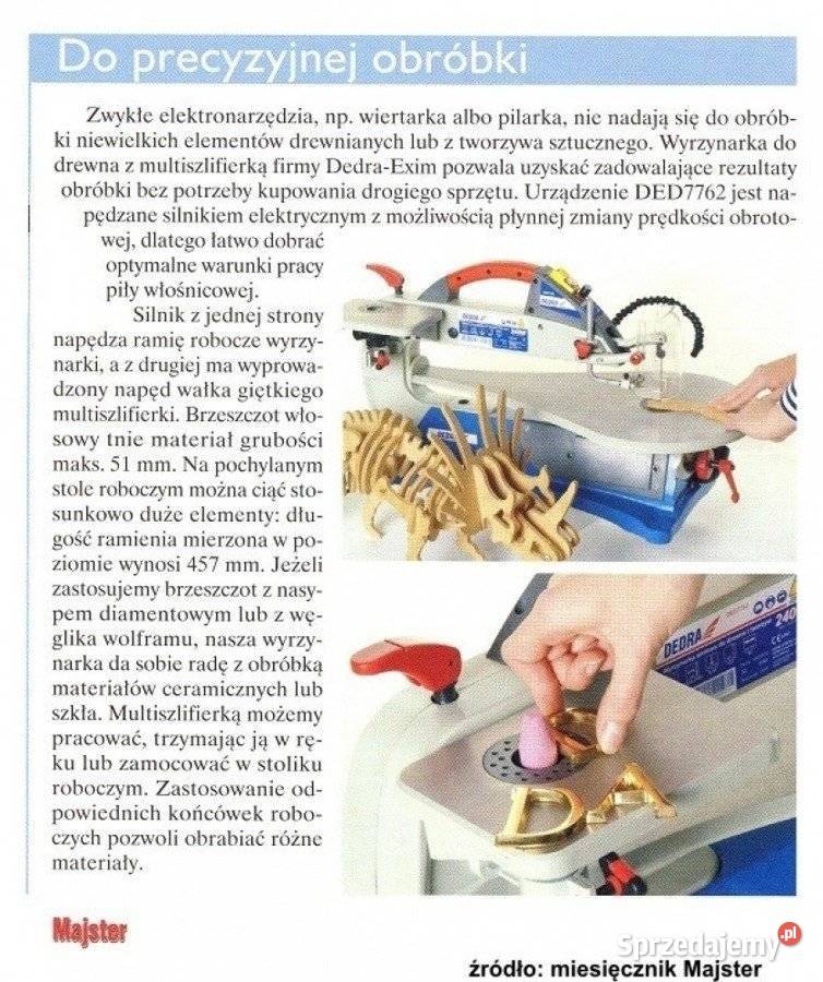 DEDRA DED7762 WYRZYNARKA WŁOSOWA DO DREWNA Opalenica