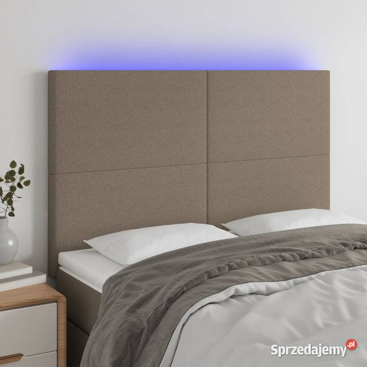 Zagłówek do łóżka z LED taupe 144x5x118128 Ramy i stelaże Warszawa sprzedam