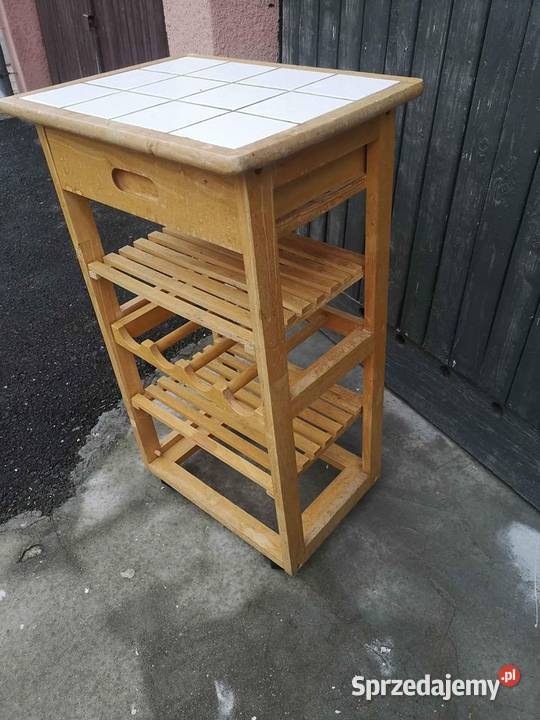 drewniana wyspa kuchenna kuchenny pomocnik Kraków