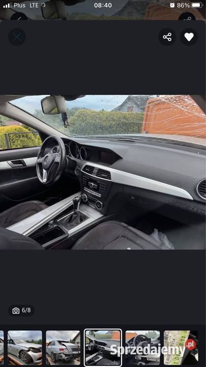 Oryginalna konsola W204 Lift 2012 Komplet Łańcut