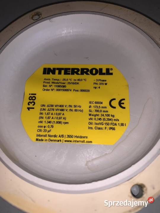 Interroll 138i Drum Motor 370W 1735 mm x 700 mm Warszawa