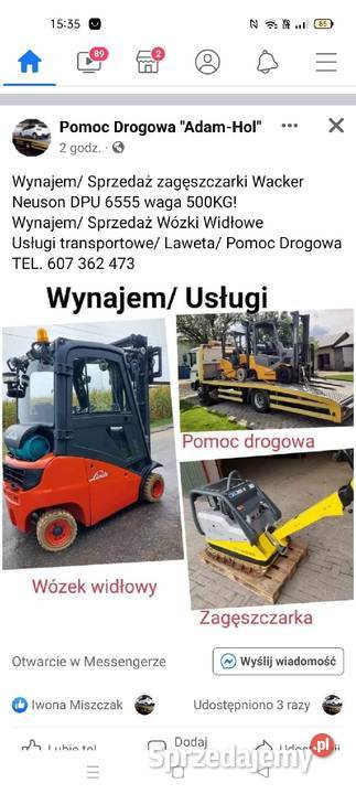 Wynajmę wózek widłowy Jungheinrich toyota linde Jaworzno