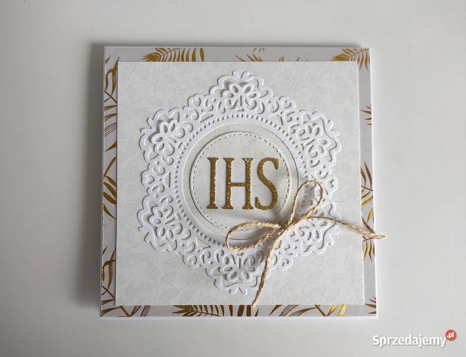 Kartka ręcznie robiona na Komunię Świętą