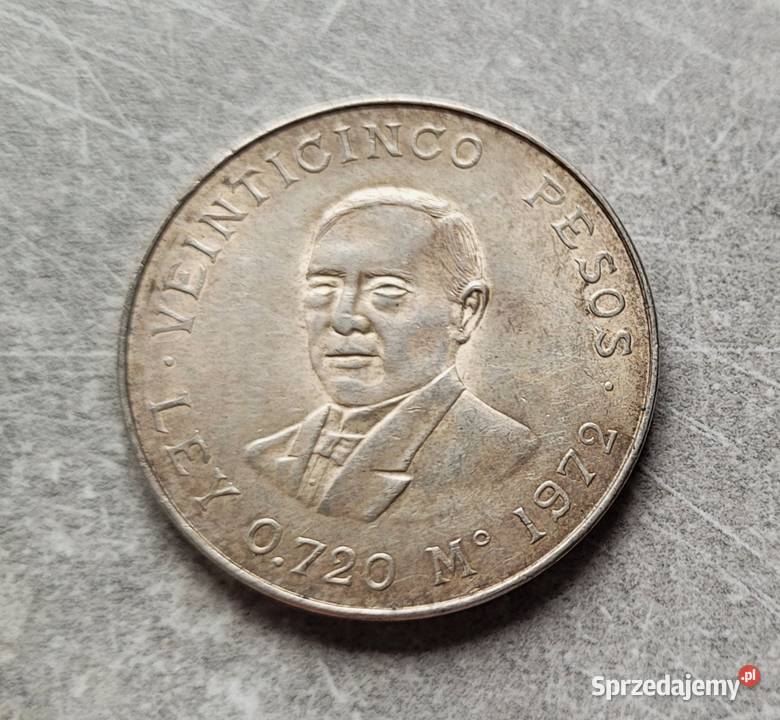 102 MEKSYK srebro 25 Pesos 1972 r MO Łask