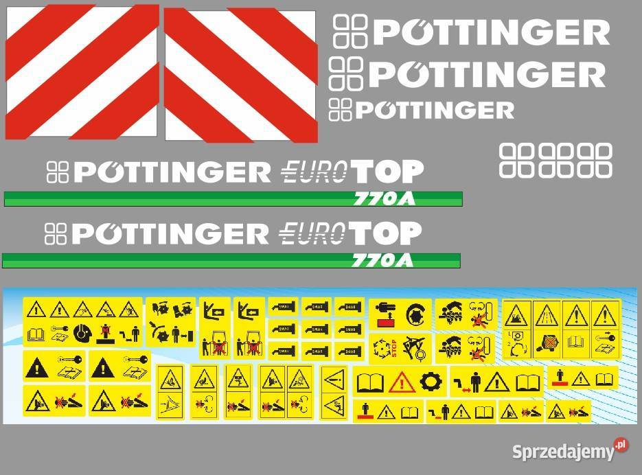 Naklejki Pottinger euro top 770a i inne modele Bydgoszcz sprzedam