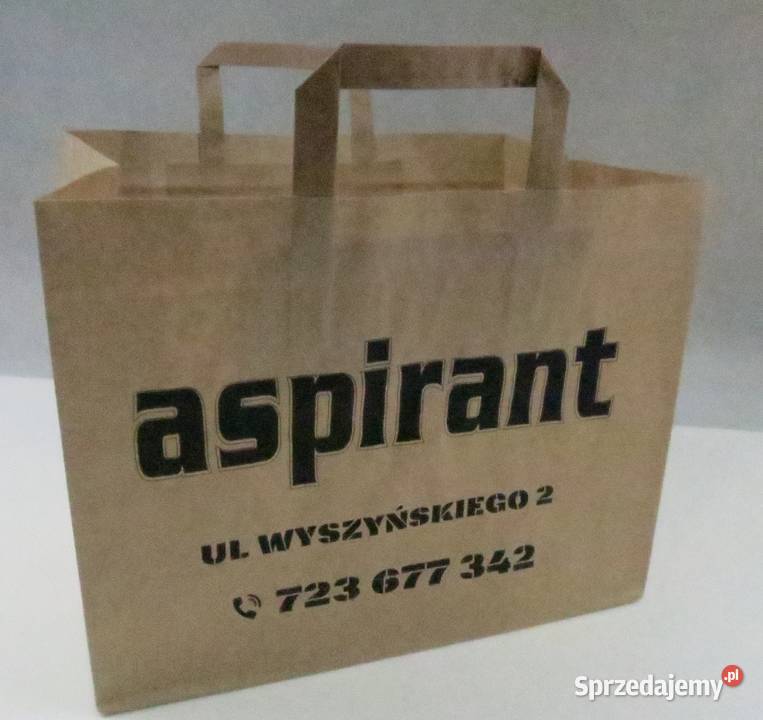 Torba papierowa EKO 2452232 szara z uchwytem na Lublin