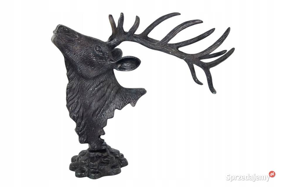 Figura metalowa JELEŃ trofeum myśliwskie figura Gizałki