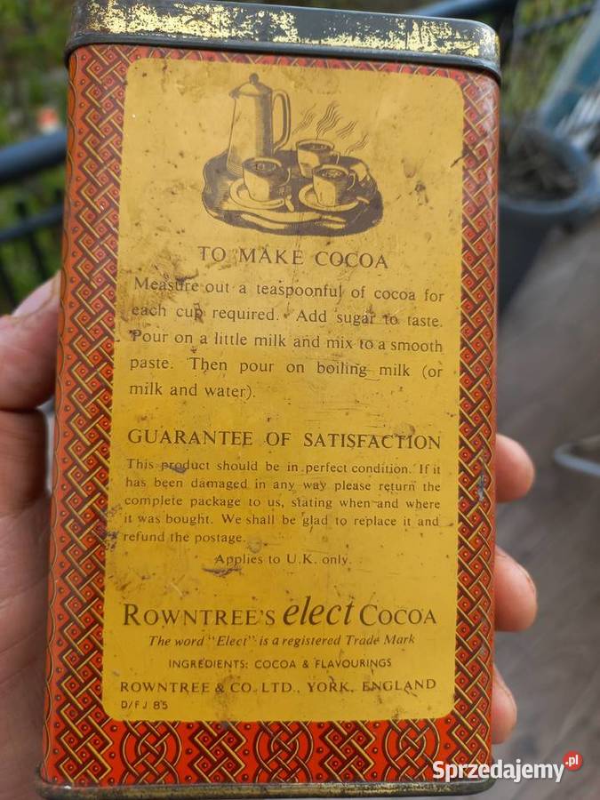 Stara puszka kakale Rowntrees cocoa Piastów