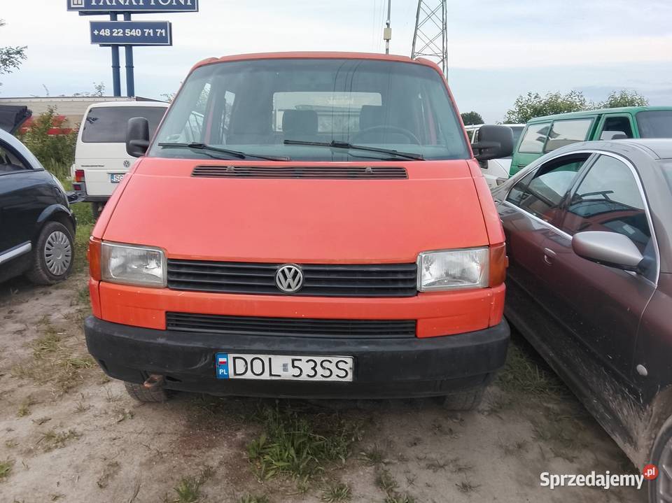 VW T4 Doka 19Turbo Diesel 6 Osobowy pomarańczowy