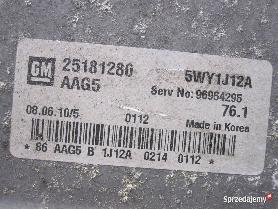 CHEVROLET CRUZE I 11r komputer sterownik silnika Kielce