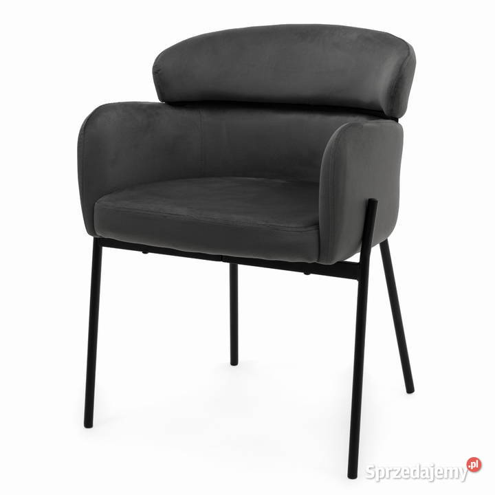 Krzesło Tapicerowane Bolzano Ciemnoszare Wysyłka wielkopolskie Tarchały Małe
