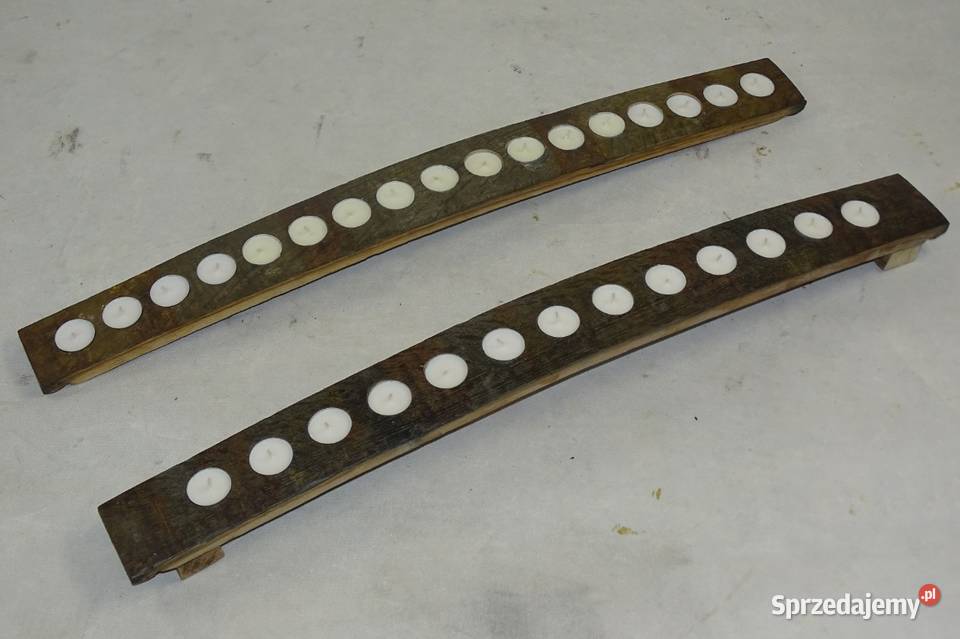 świecznik z deski beczki LoftStyle świętokrzyskie