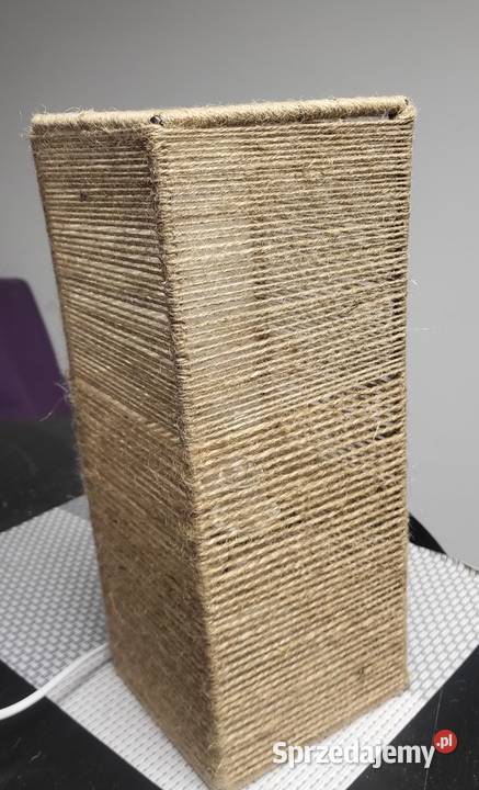 Ręcznie robiona lampa z juty naturalne światło Zakliczyn