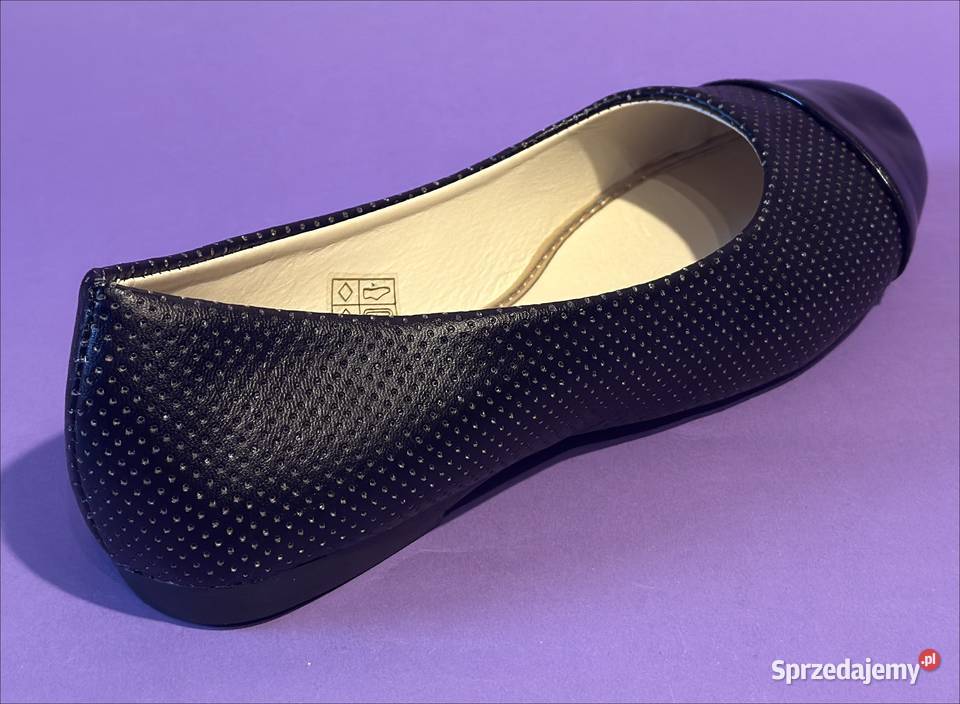 Czarne baleriny połysk rozmiar 39 BAL9