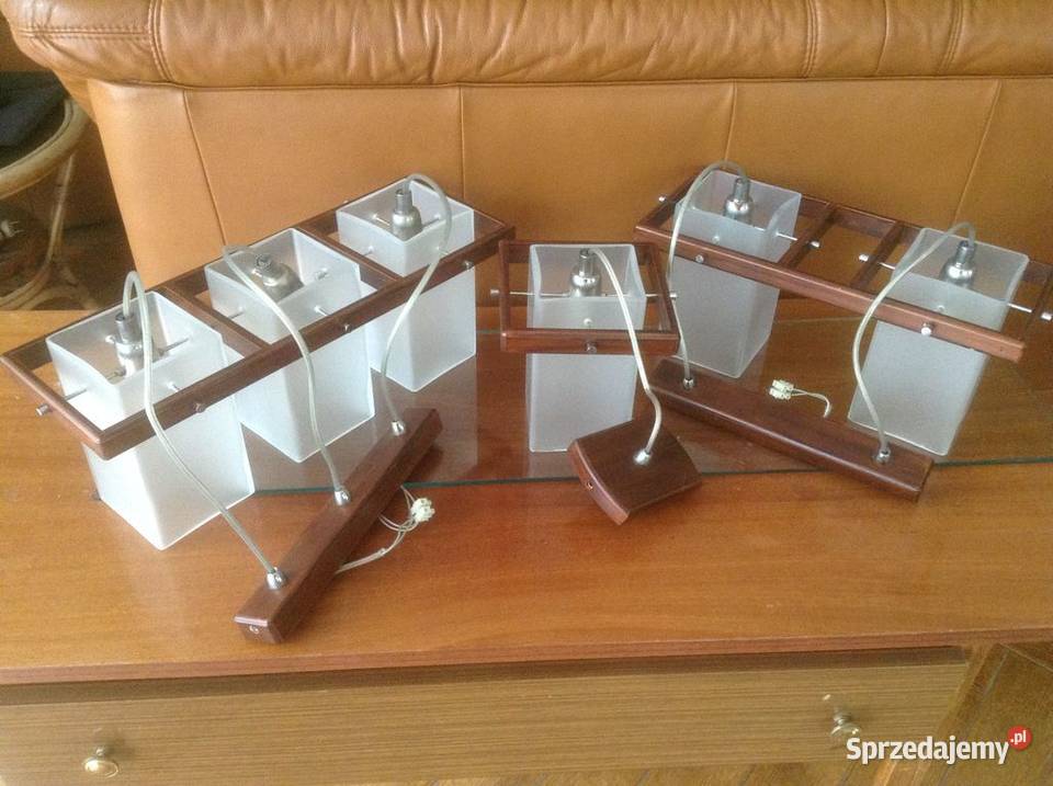 Komplet lamp wiszących z 1 2 i 3 szklanymi opolskie Opole