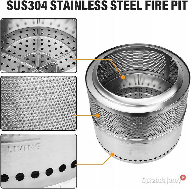 Bezdymne palenisko palone drewnem 50 stal Pozostałe Myszyniec