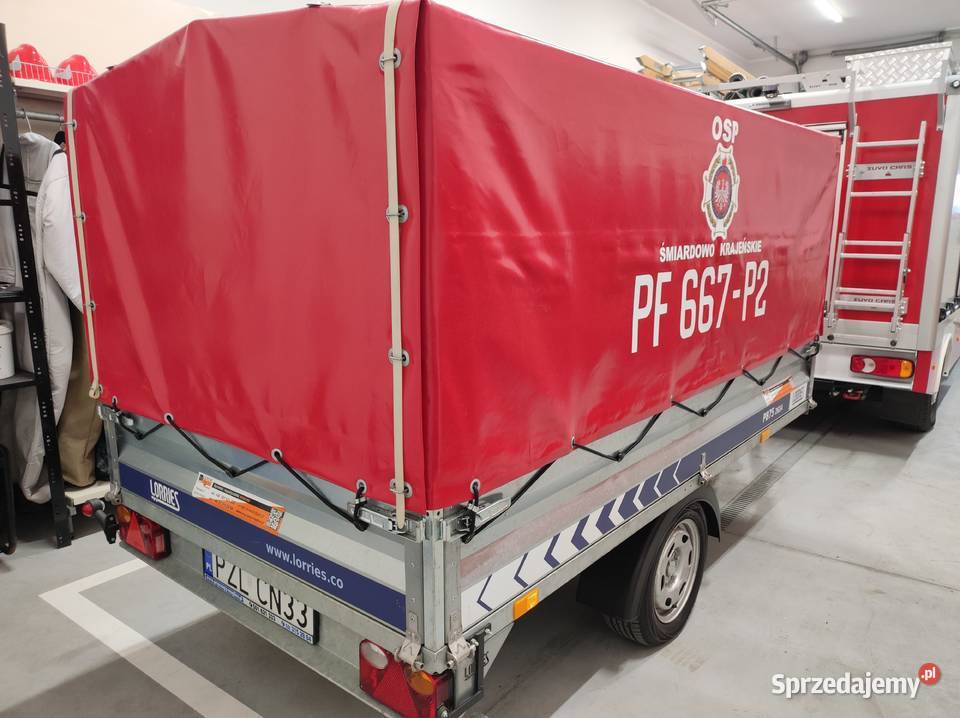 Przyczepka lekka strażacka dmc 750 pożarnicza Śmiardowo Krajeńskie