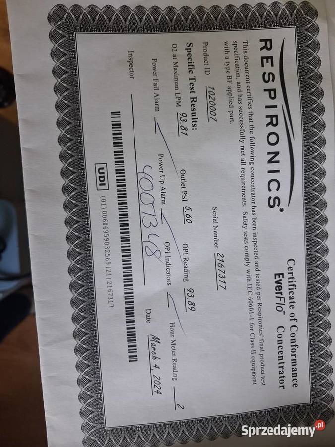 Koncentrator tlenu Philips warmińsko-mazurskie Pisz