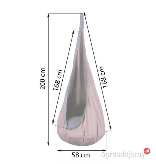 huśtawka kokon ogrodowa różowy Kraków