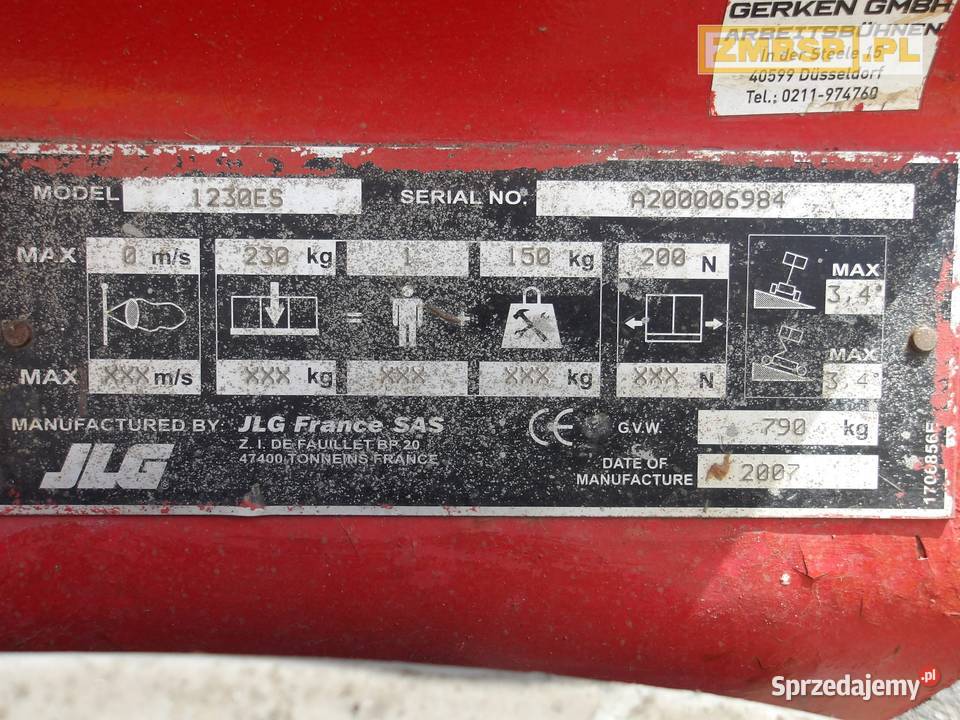 Podnośnik koszowy JLG 1230ES