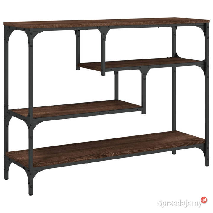 Stolik konsolowy brązowy dąb 100x30x75 WM838917