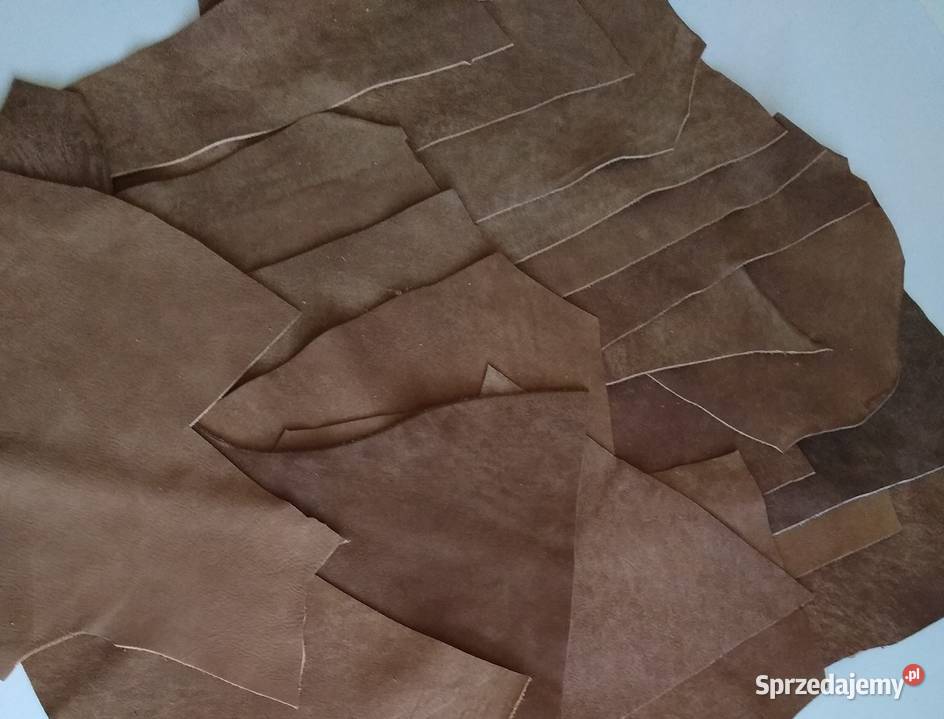 Skóra 405 g Licowa Włoska średnie i małe kawałki Gdańsk sprzedam