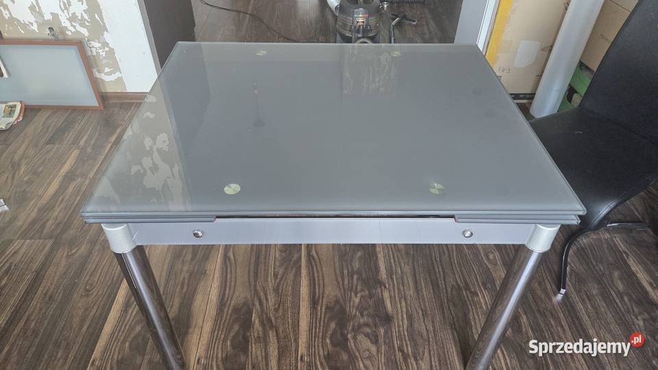 stół szlany szkło hartowane stal rozkładany 150cm Suwałki