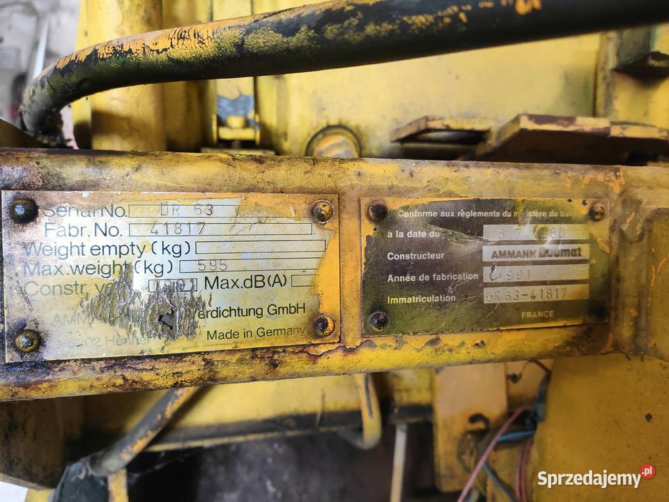 Walec ammann DUOMAT DR 63 zagęszczarka 600 595 podkarpackie Dobrzechów