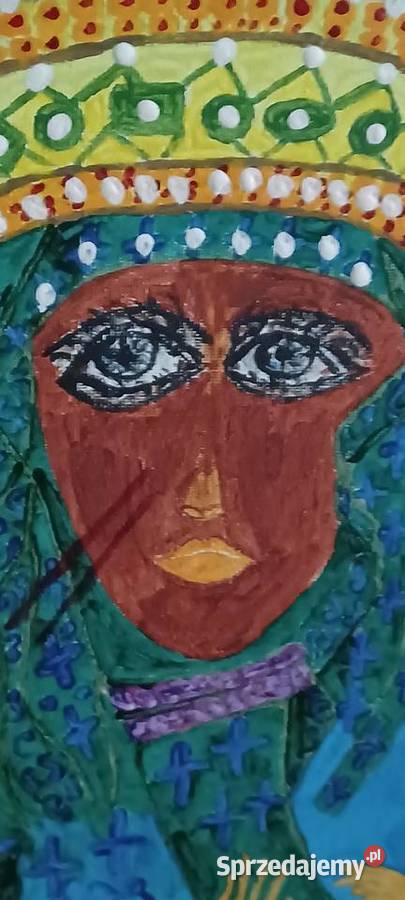Obraz widać w stylu ludowym sztuki naiwnej inny kolor Poznań sprzedam
