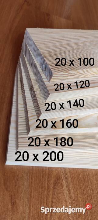 Sucha deska strugana sosna 100mm x 20mm Narew