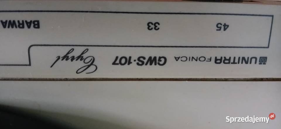 Gramofon UNITRA Fonica CYRYL Gramofony małopolskie Kraków