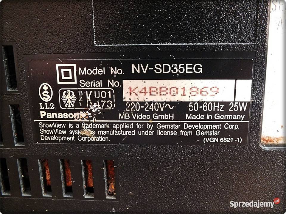 Magnetowid Panasonic NVSD35EG Video Niesprawne Żary