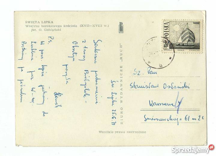 ŚWIĘTA LIPKA POCZTÓWKA CZARNO BIAŁA Krynki