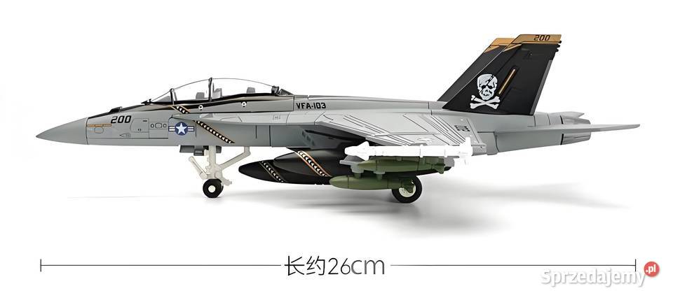 Samolot F18 Super Hornet Diecast Skala 172 Milanówek