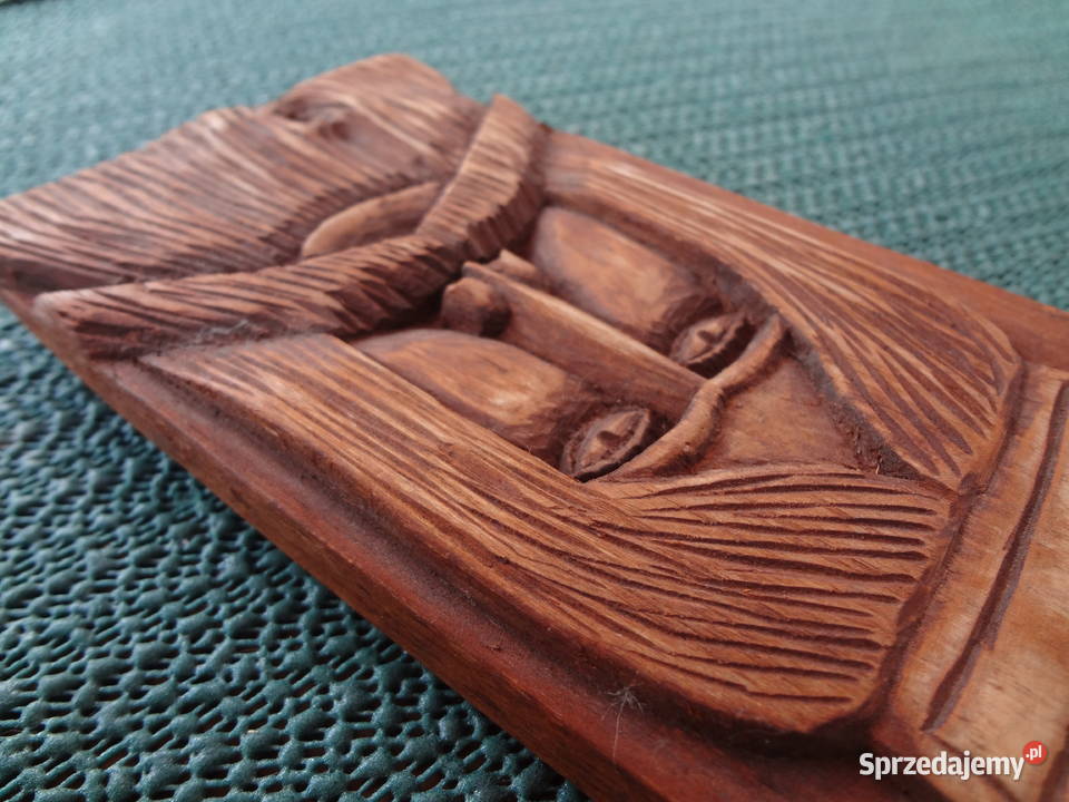 Jezus rzeźba z drewna Rękodzieło Wrocław sprzedam