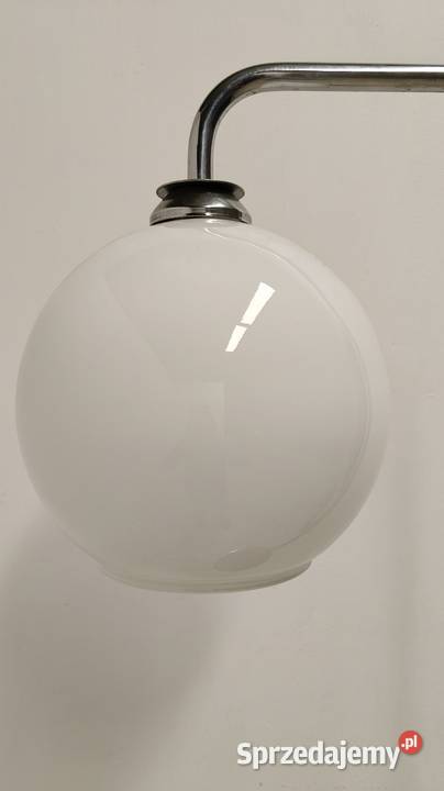 lampa podłogowa art deco modernizm chrom lata Radomsko