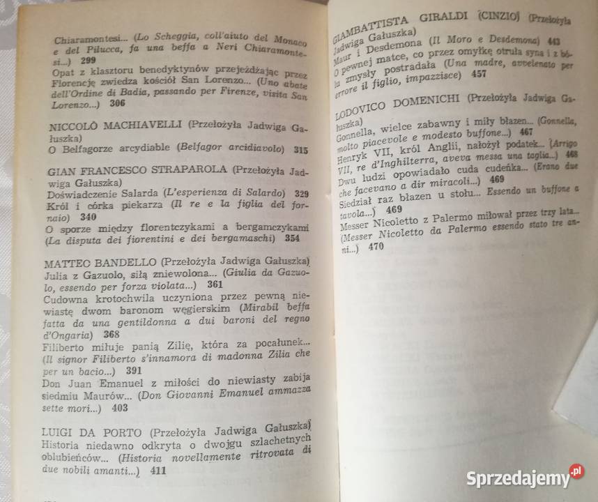 Dawna nowela włoskazbiór opowiadań Jadwiga Łódź